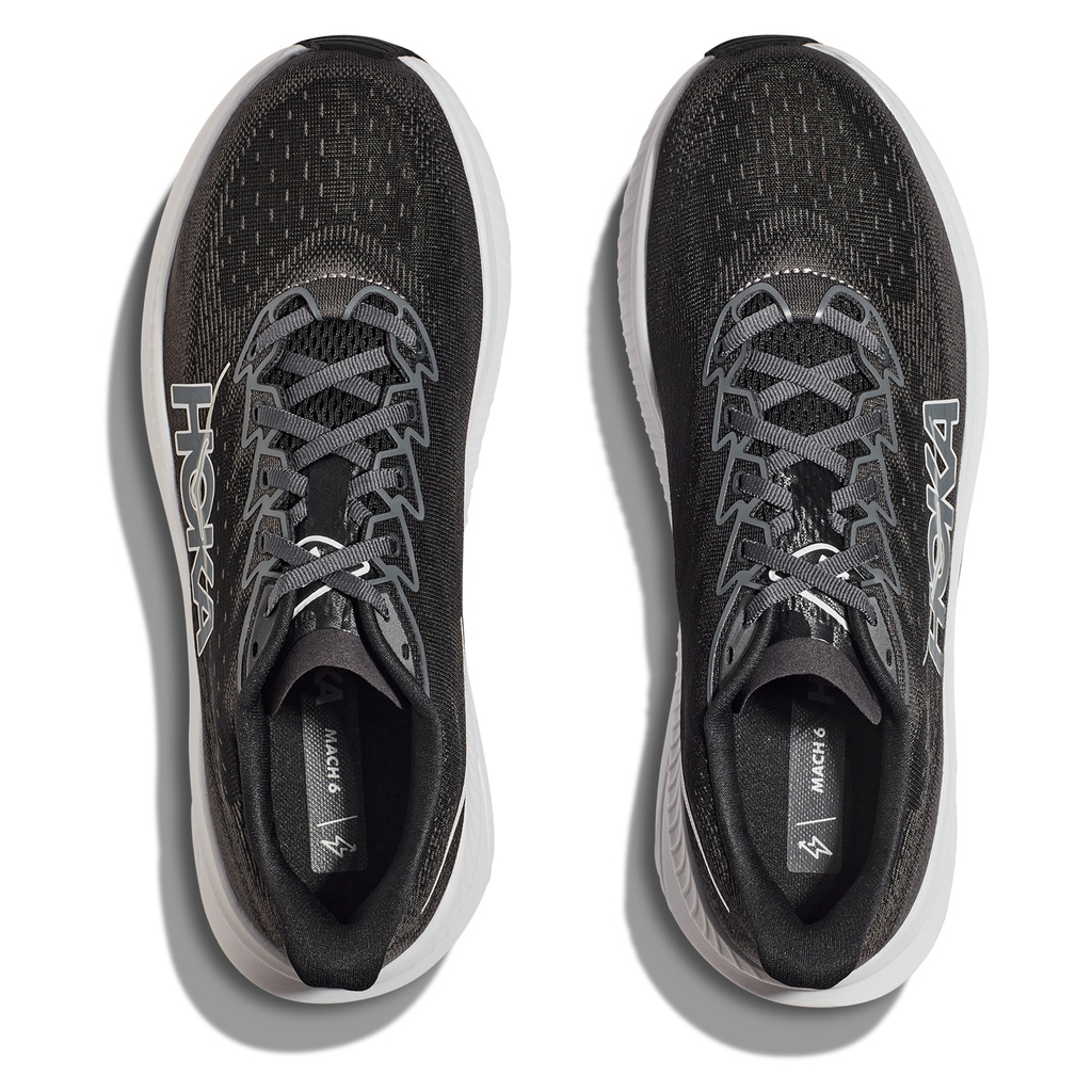 HOKA MACH 6 BLACK / WHITE MEN 1147790-BWHT Speed Run