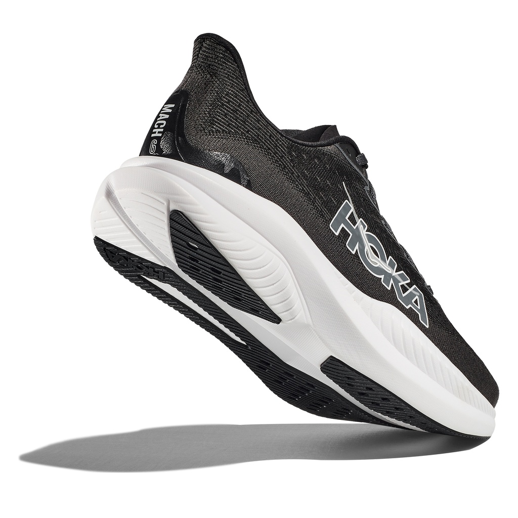 HOKA MACH 6 BLACK / WHITE MEN 1147790-BWHT Speed Run