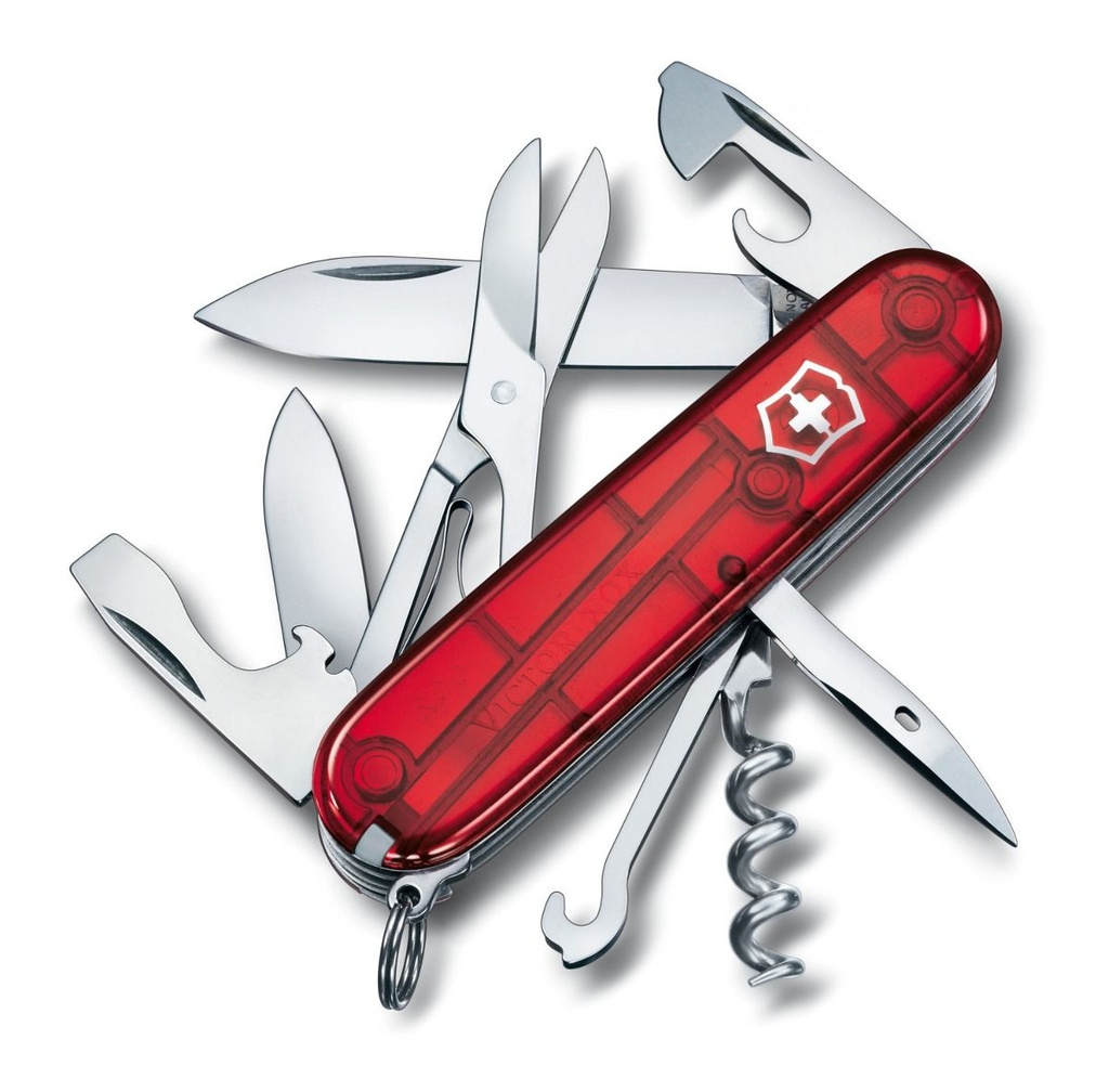 Navaja Climber Rojo Translucido Victorinox