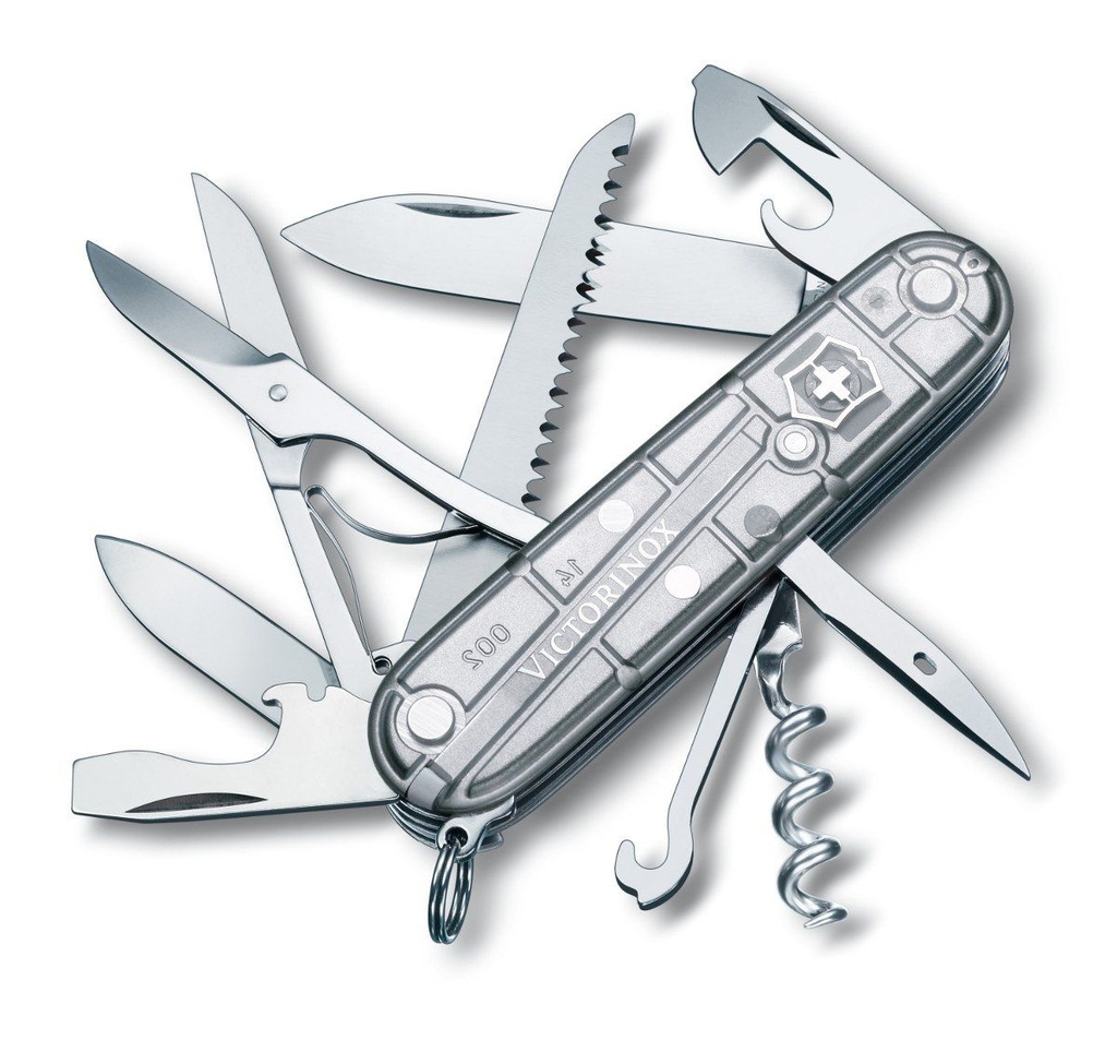 Navaja Huntsman Plata Translucido Victorinox.