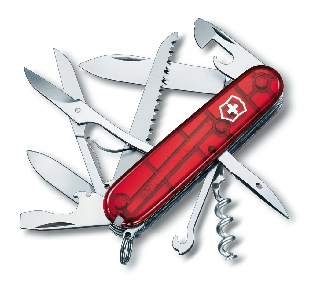 Navaja Huntsman Rojo Translucido Victorinox