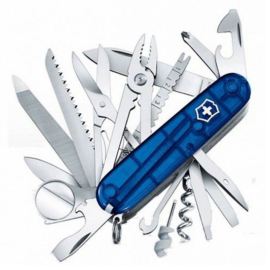 Navaja Swiss Champ Azul Translucido Victorinox