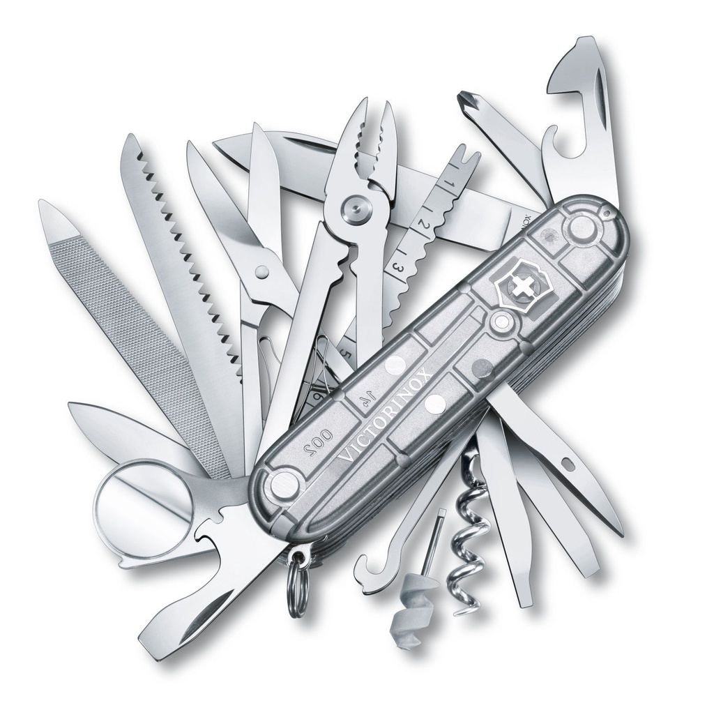 Navaja Swiss Champ Plata Translucido Victorinox