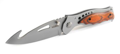 Navaja de bloqueo manual, mango tipo madera, Wallis