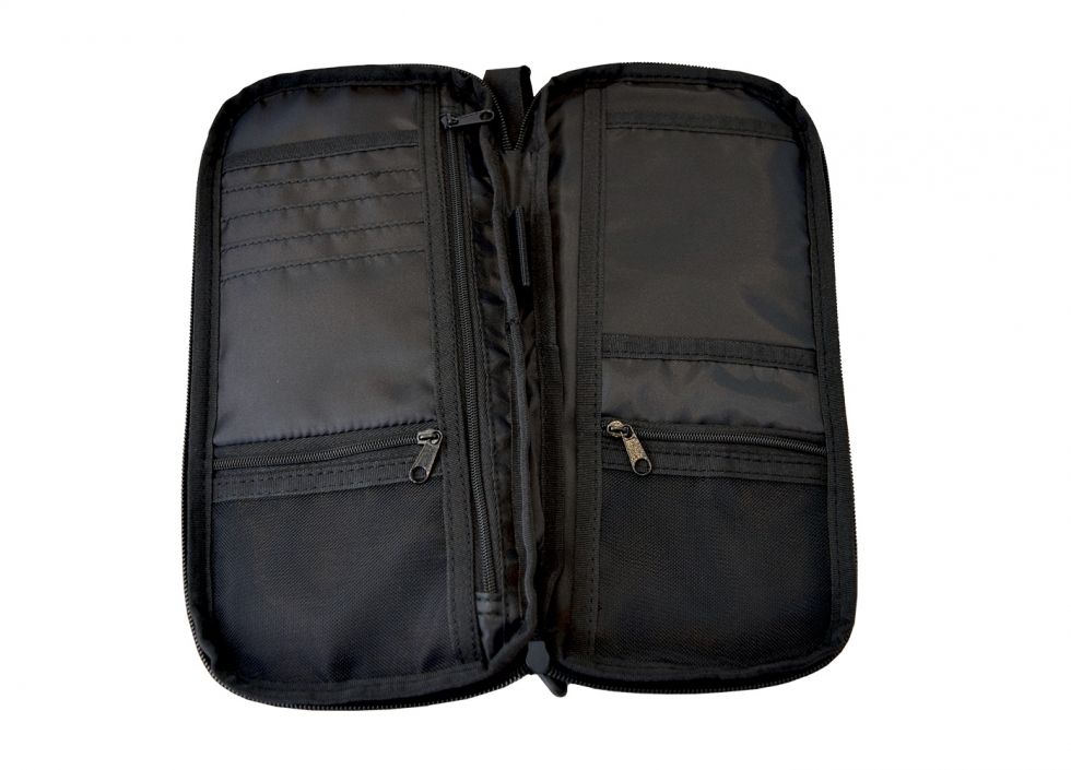 Organizador de viaje con correa para mano, negro, Wallis