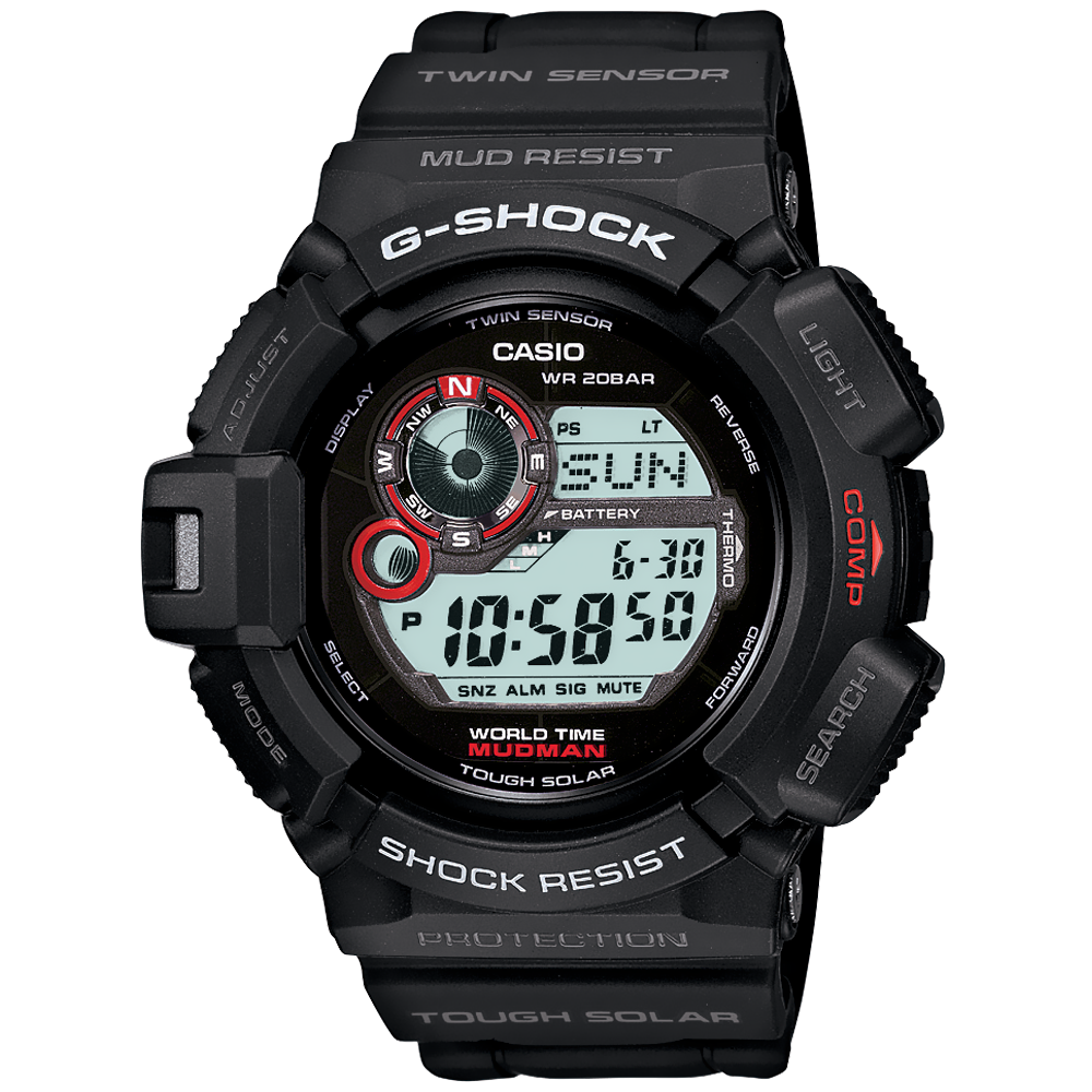 Reloj CASIO GS Mudman TS Compass Blk Resin G-9300-1CR