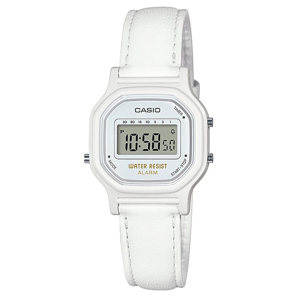 Reloj CASIO Ladies Digi Wte Wte/Lether LA-11WL-7ACF
