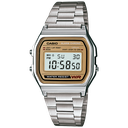 [A158WEA-9CF] Reloj CASIO Men's Alarm Chrono SS Sil/Gld A158WEA-9CF