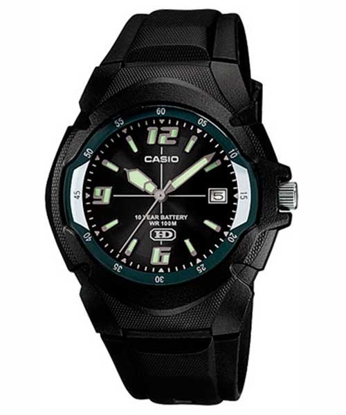 Reloj Casio 10 Year Analog Resin Black MW-600F-1AVCF