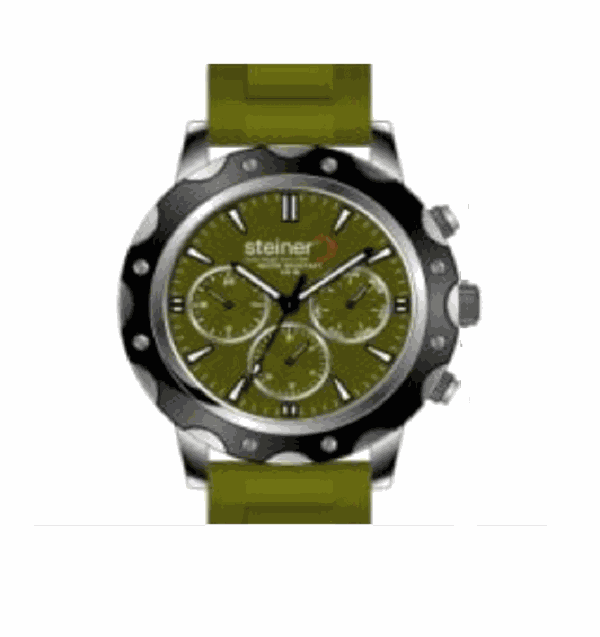 Reloj analogo  cara verde