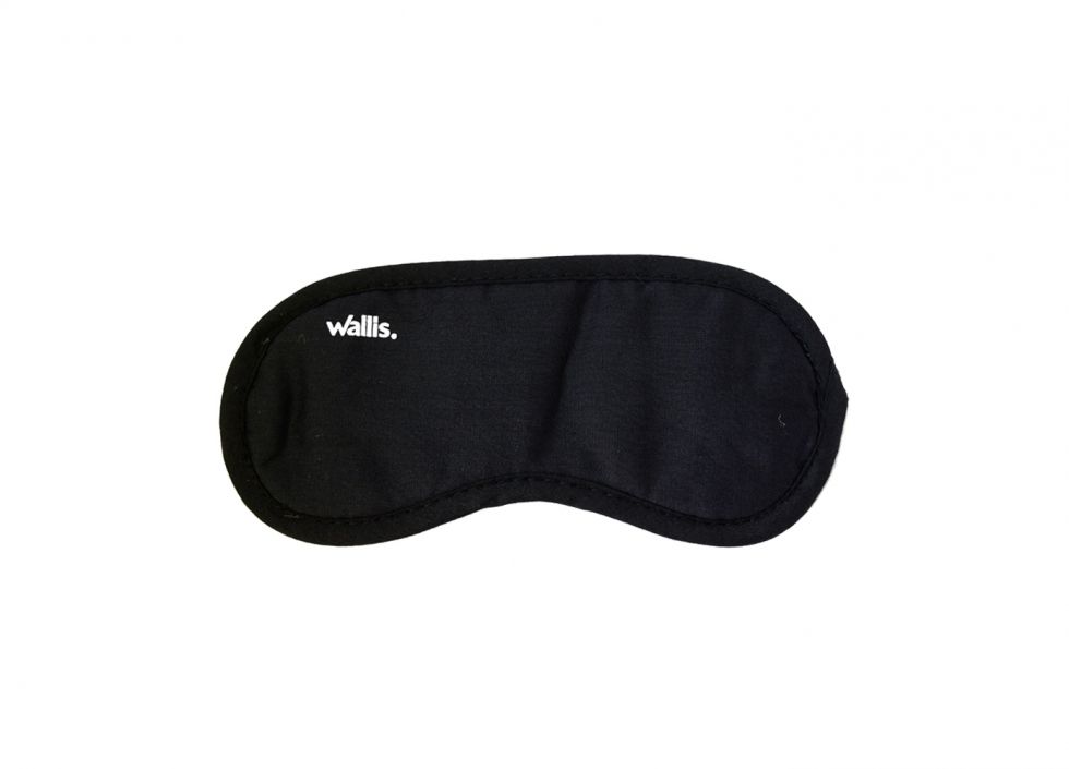 Antifaz para dormir con correa elástica negro Wallis MK270303