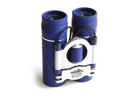 Binocular compacto tipo tejado, azul/plata, Wallis BI270210
