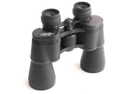 Binocular tipo porro, con blindaje de goma, negro, Wallis BI270312