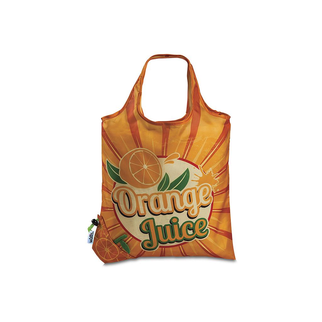 Bolsa ecológica plegable, naranja/estampado naranja, Wallis