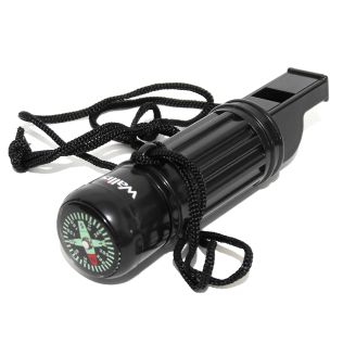 Brújula Scout, pedernal, negro, Wallis