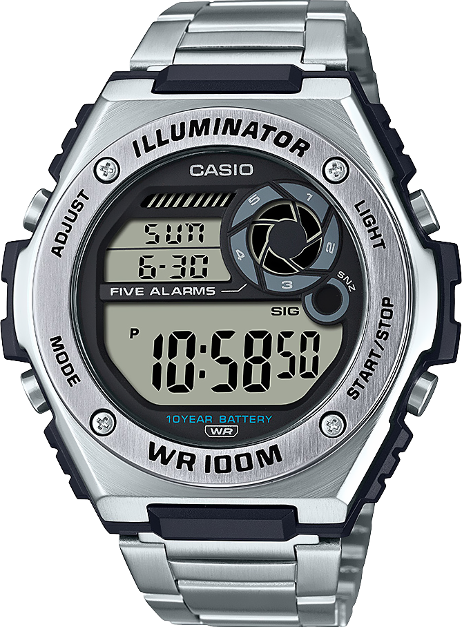 Reloj CASIO MEN'S  Silver MWD-100HD-1AVCF