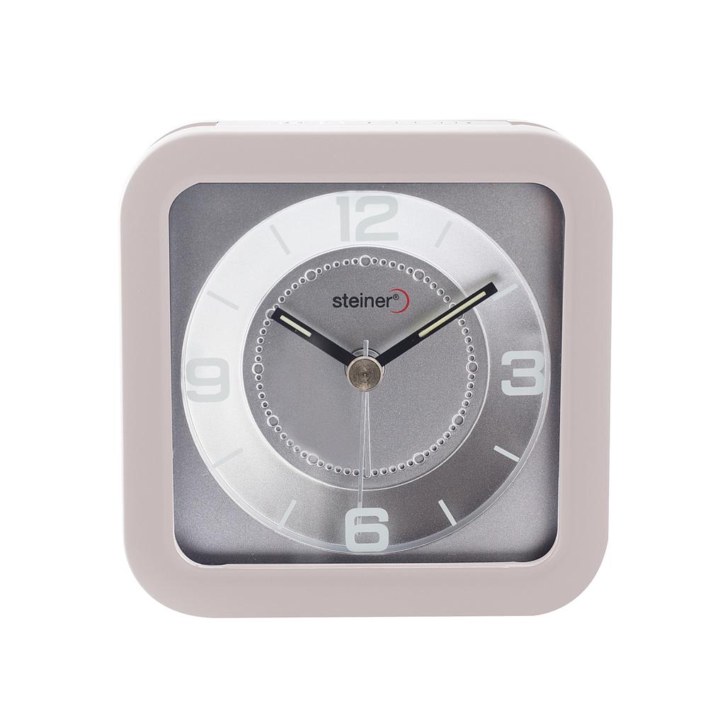 Reloj Steiner Despertador análogo plata Led ML09504-S