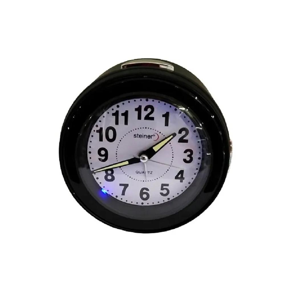 Reloj Steiner despertador análogo negro luz Musi ML10001-B