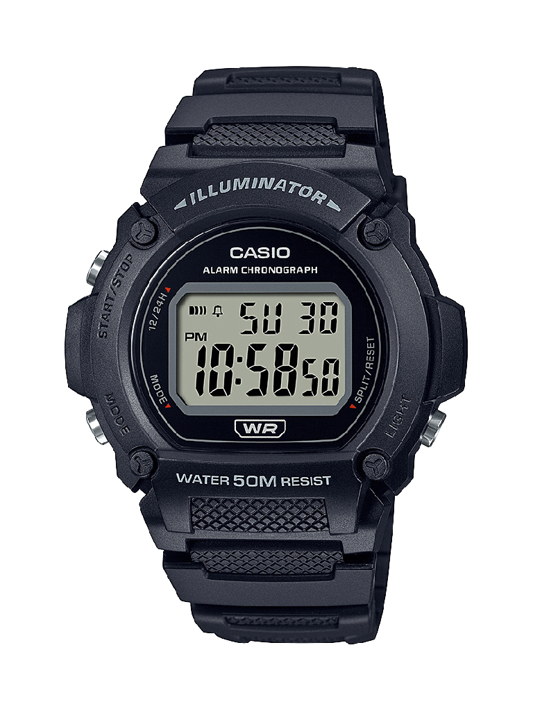 Reloj Casio HD BLK W-219H-1AVCF