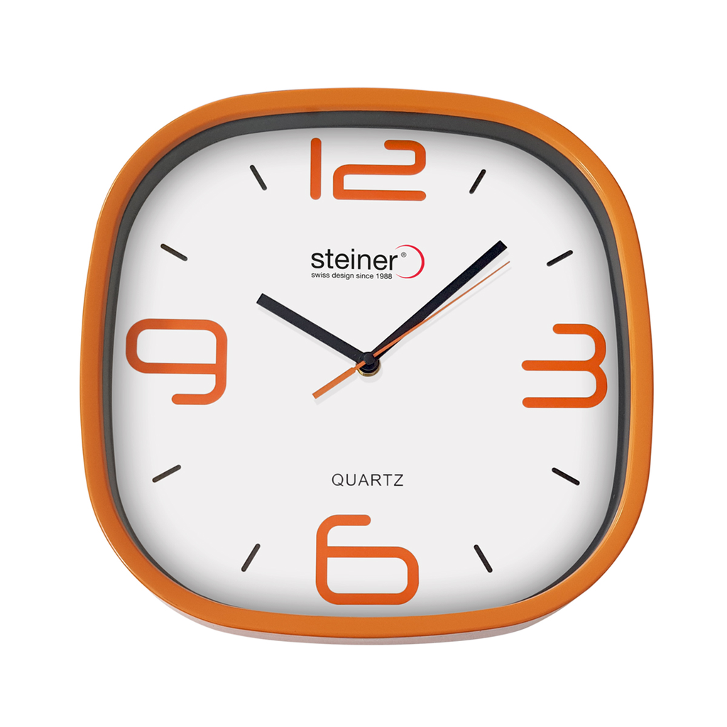 Reloj de Pared Steiner Bisel Naranja 30cm STWA21-36653