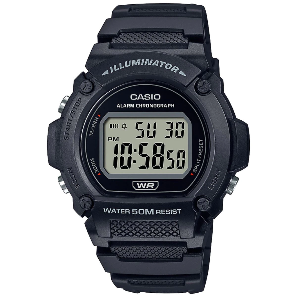 Reloj CASIO HD DIGI RES BLK/YLW W-219H-1A2VCF