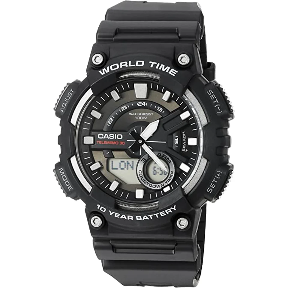 Reloj Casio HD 10YR Anal-Digi Resin BLK AEQ-120W-1AVCF