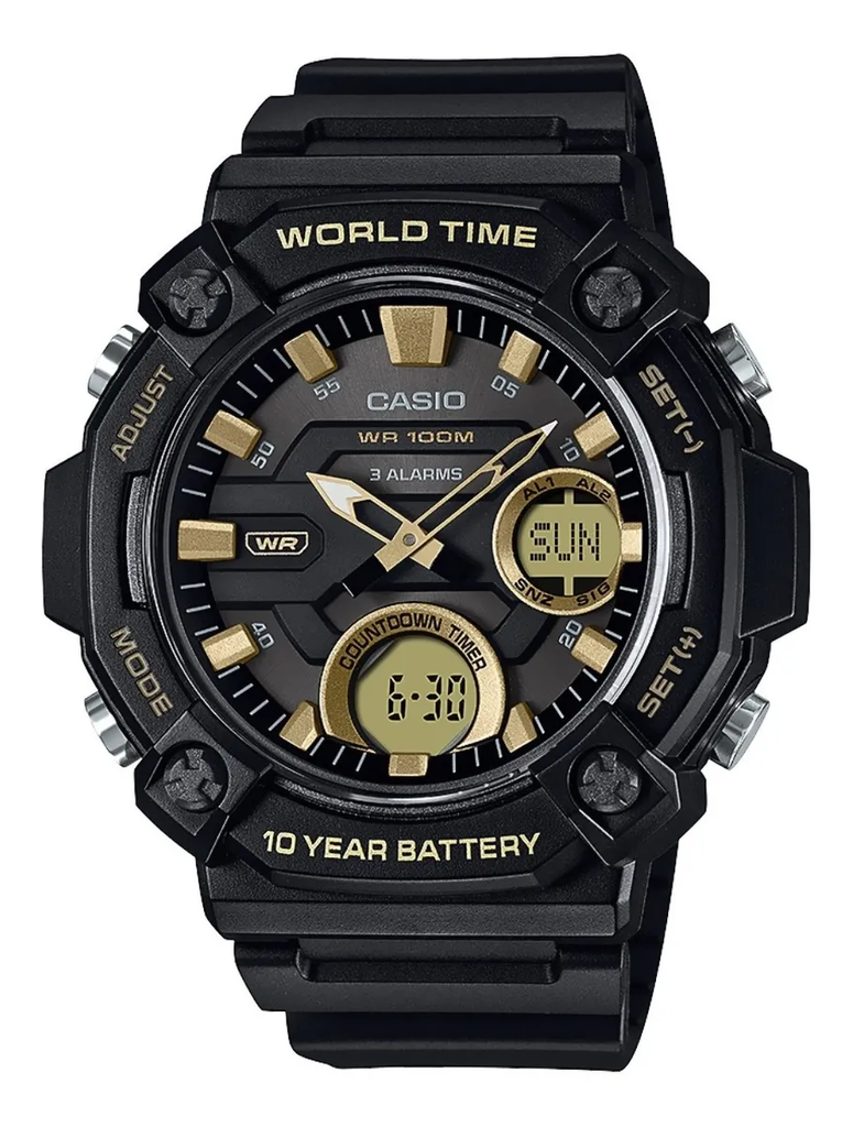 Reloj Casio HD 10YR Ana-Digi Resin GLD AEQ-120W-9AVCF