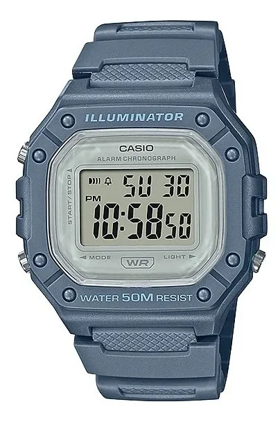 Reloj Casio Basic Digi Resin Blue W-218HC-2AVCF