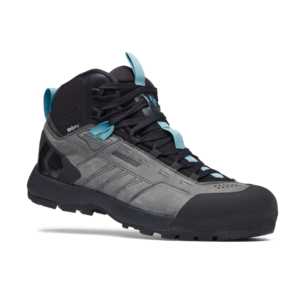 WOMEN'S MISSION LEATHER MID WP Grey-Costal Blue Black Diamond BD5800279375