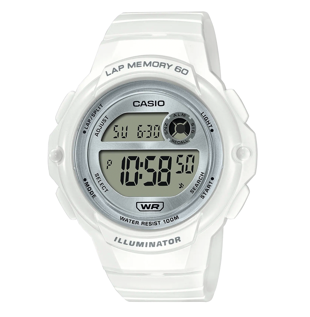 L'S SPORTS DIGI RESIN WHT/SIL LWS-1200H-7A1VCF