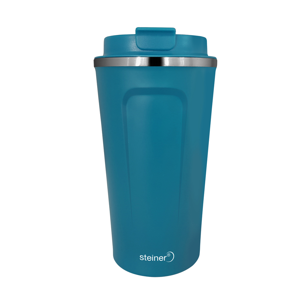 TAZA DE ACERO INOX AZUL 500ML