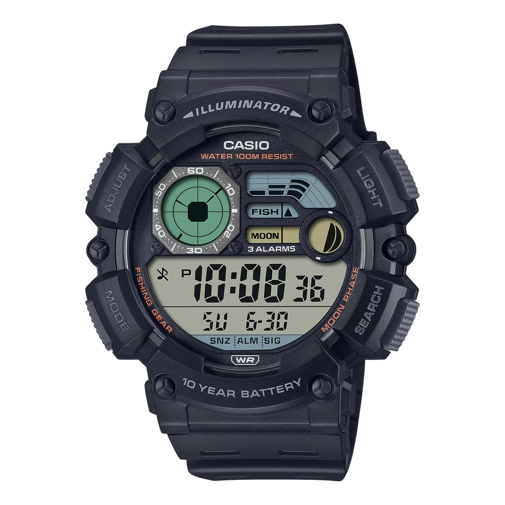 Casio Men's 10Yr Larg LCD Digi Resin WS-1500H-1AVCF