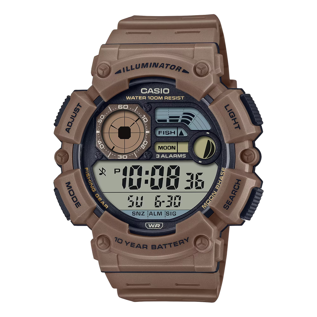 Casio Men's Larg LCD Digi Resin WS-1500H-5AVCF