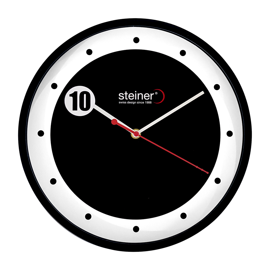 RELOJ Steiner PARED NGO/BCO 30.4 CM STWA22-33251BW