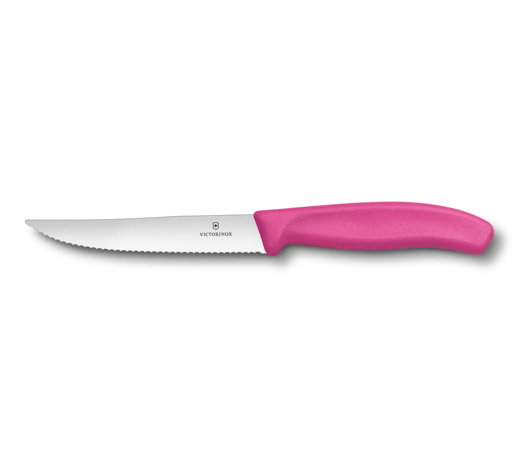 Cuchillo Victorinox gourmet rosado filo dentado 6.7936.12L5