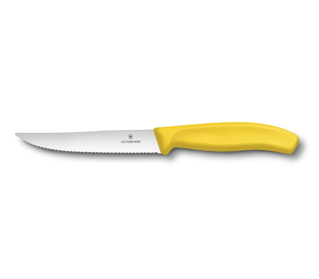 Cuchillo Victorinox amarillo filo dentado 6.7936.12L8