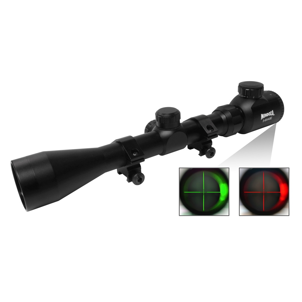 Mira Telesópica 3-9x40 C. Ret. Iluminada Mendoza MO-3940IL