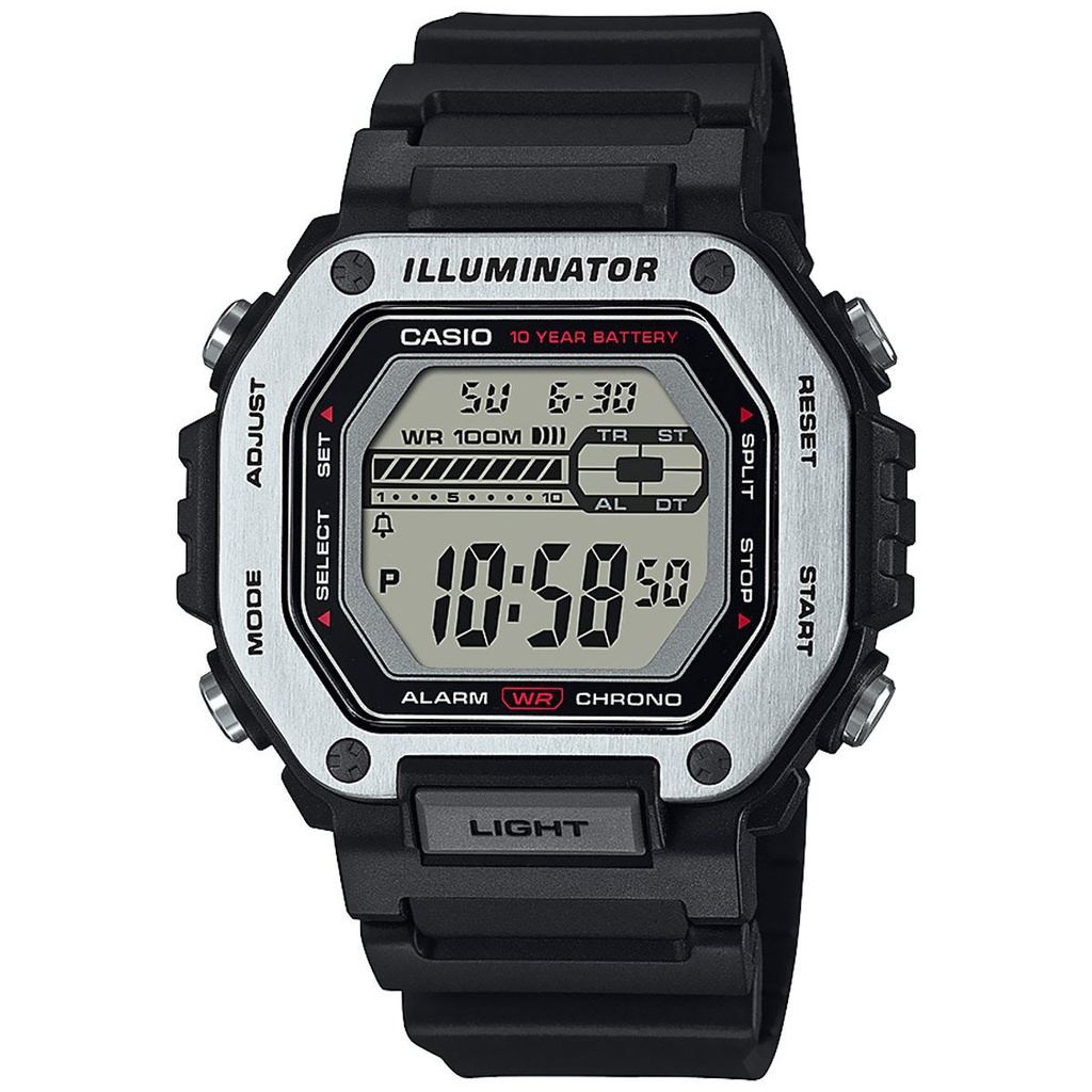 Casio M'S 10 YR SQUARE DIGI RESIN BL MWD-110H-1AVCF