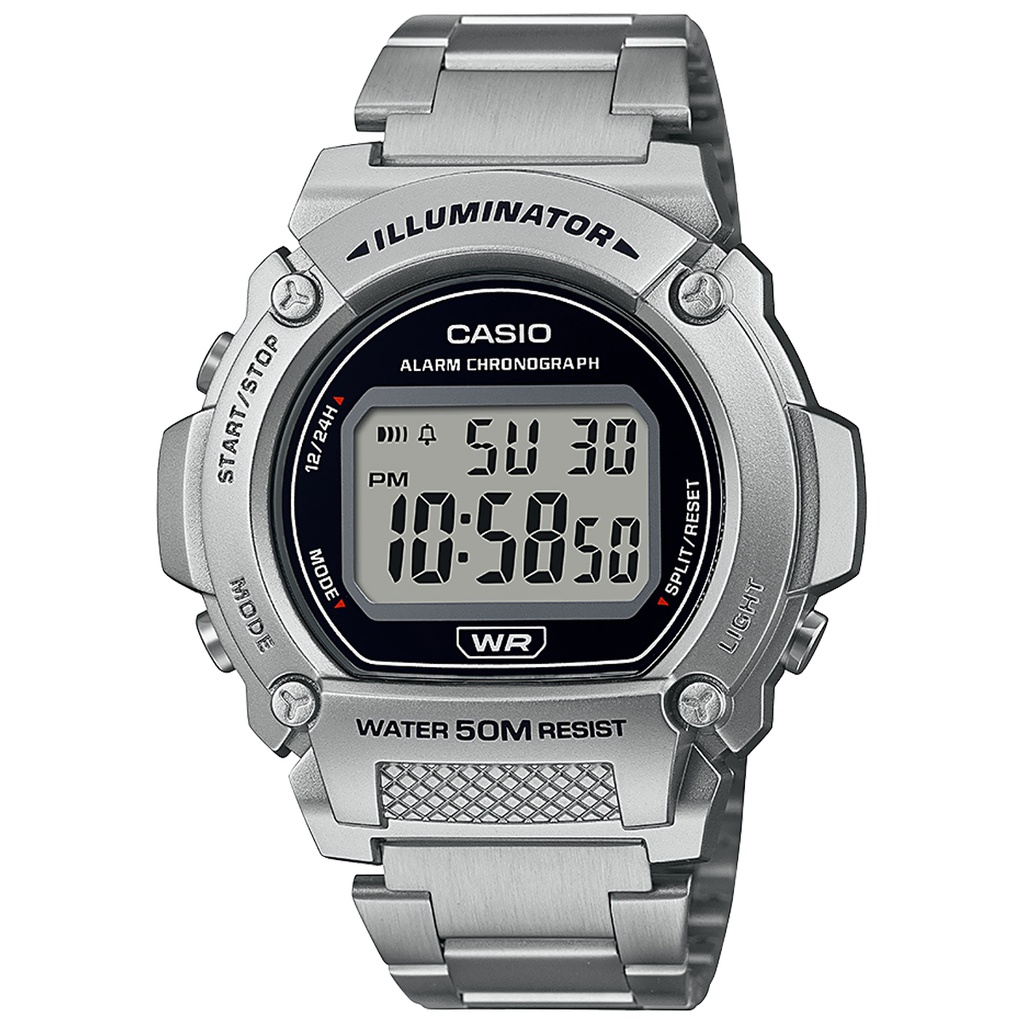 Casio HD DIGI METAL BLK W-219HD-1AVCF