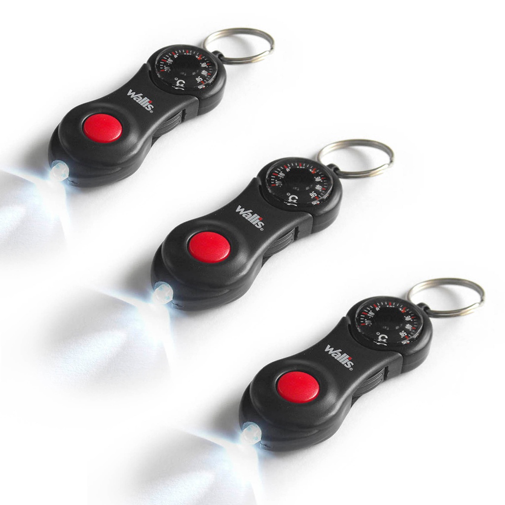 LLAVERO CON TERMOMETRO Y LUZ LED, PAQ Wallis C270313-3