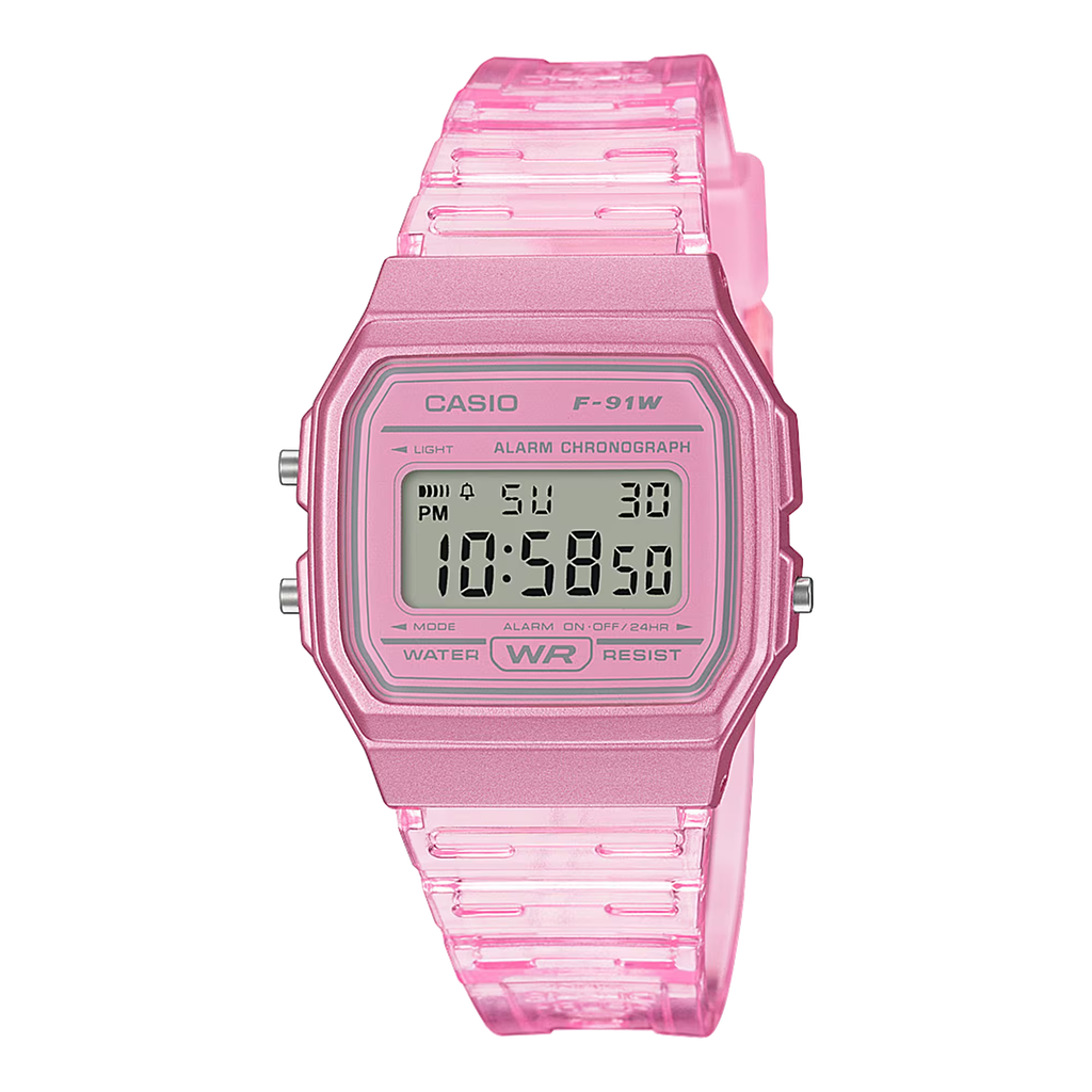 Casio MEN'S D RSN JELLY-PK F-91WS-4CF