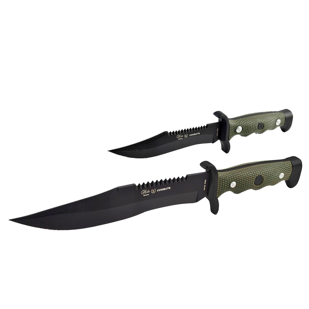 Set de cuchillos "Combate", con funda de cuero, acero inoxidable, dureza AN58, MN 3004-k