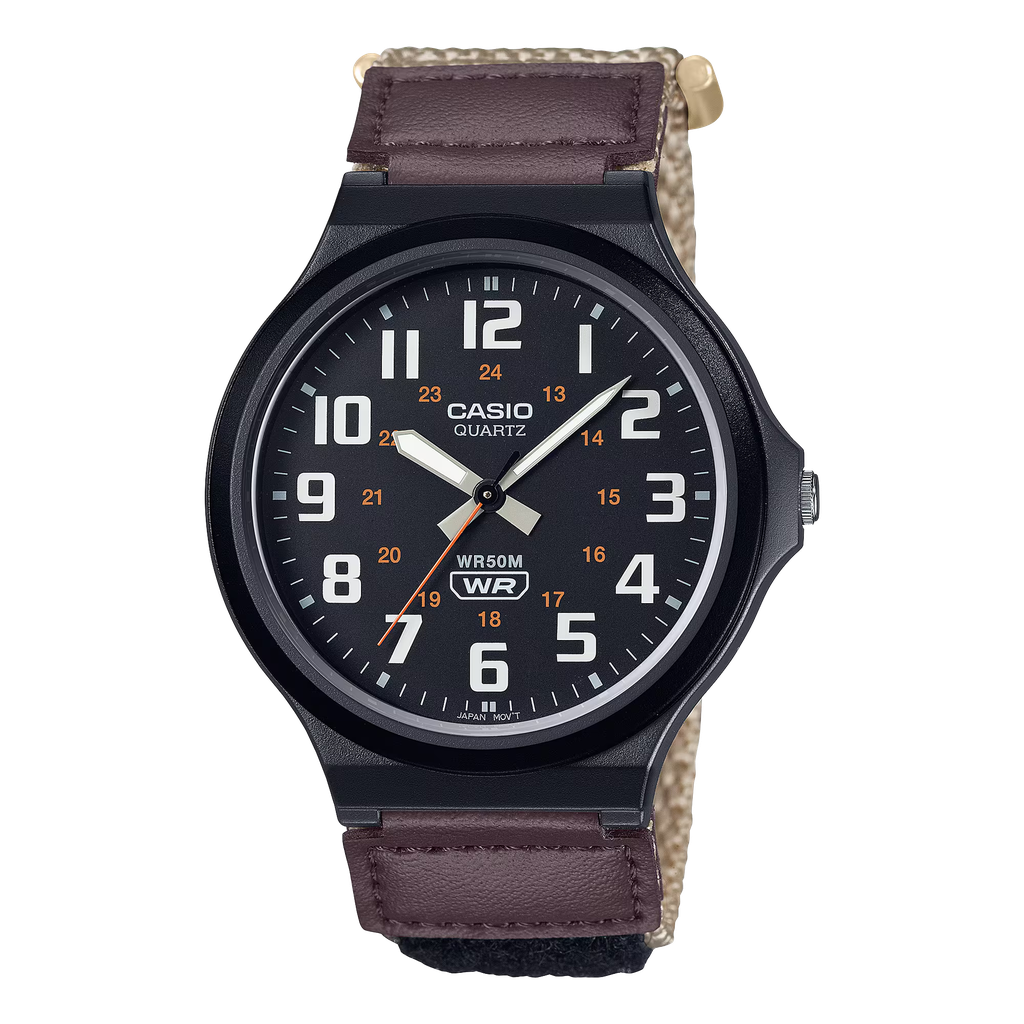 Reloj Casio Otdoor Cloth Band ANA TanBlk MW-240B-5BVCF