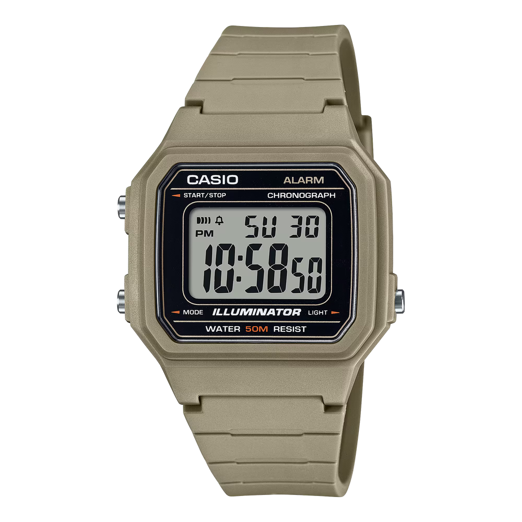 Reloj Casio Large Digi Resin TAN W-217H-5AVCF