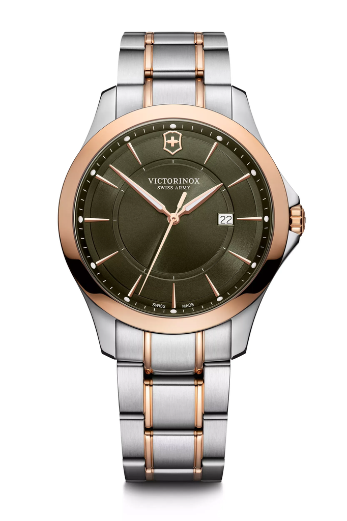 Reloj Victorinox Alliance green dial Rose-gold bezel 241913