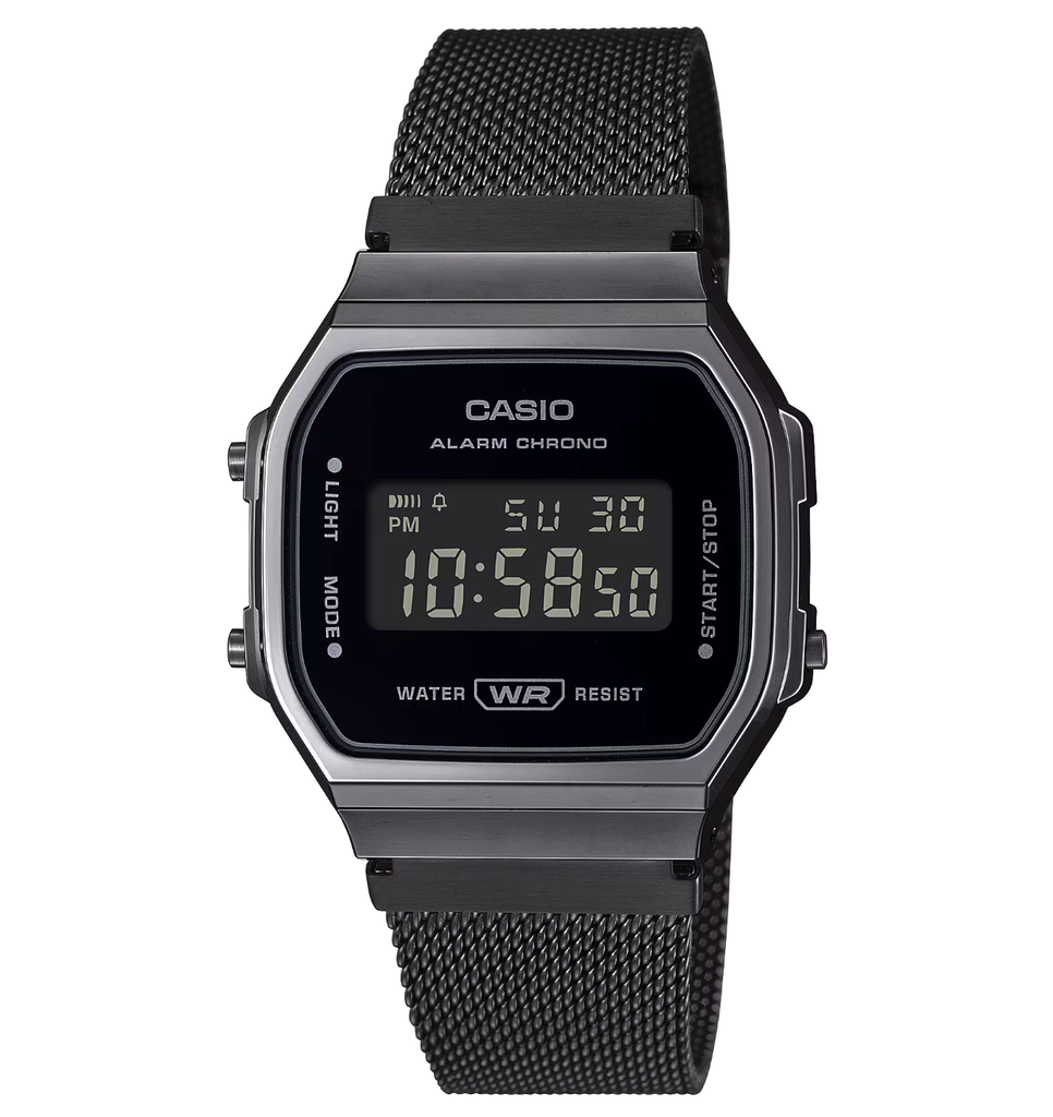 RELOJ VINTAGE DIGITAL GUN METAL, CASIO, A168WEMB-1BVT