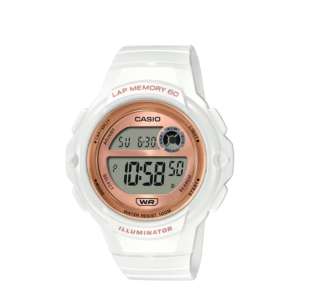 L'S CLASICO DEPORTIVO DIGITAL RESIN BLANCO/ORO ,CASIO, LWS-1200H-7A2VCF