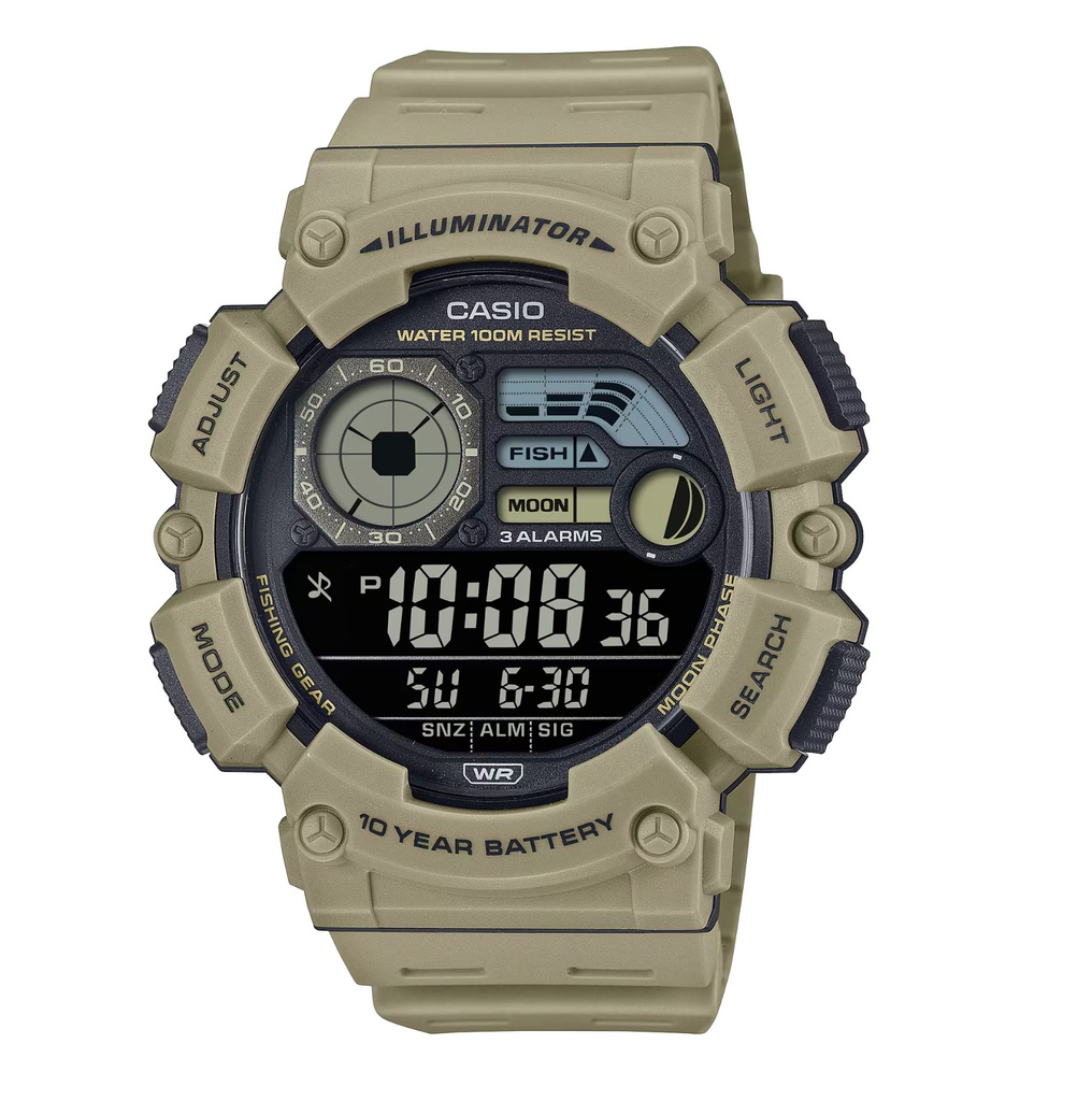 RELOJ 10YR DIGITAL RESIN MARRON 45, CASIO, WS-1500H-5BVCF