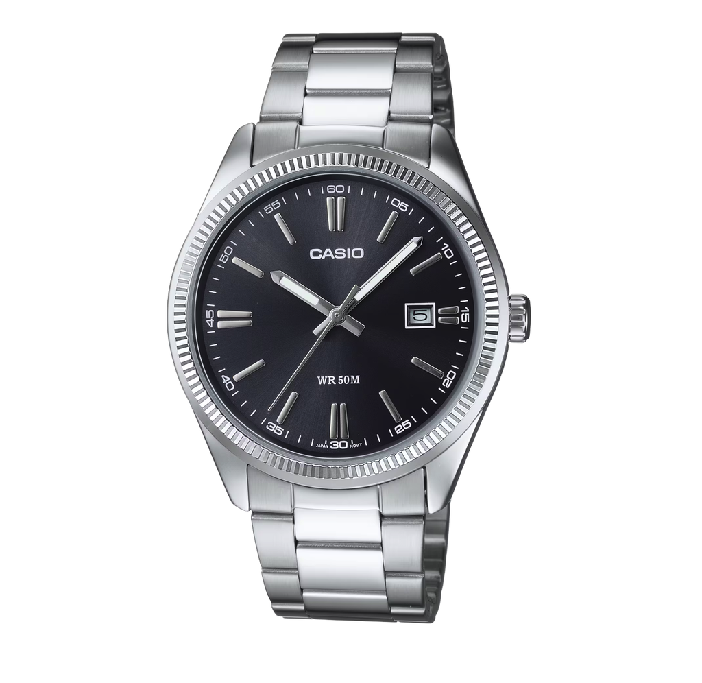 RELOJ METAL ANALOGO PLATA/ NEGRO, CASIO, MTP-1302D-1A1VVT