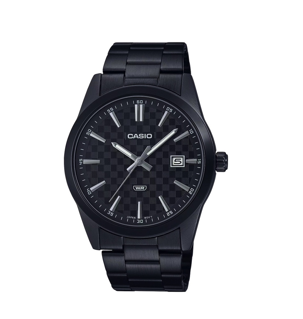 RELOJ METAL ANALOGO NEGRO, CASIO, MTP-VD03B-1ACF